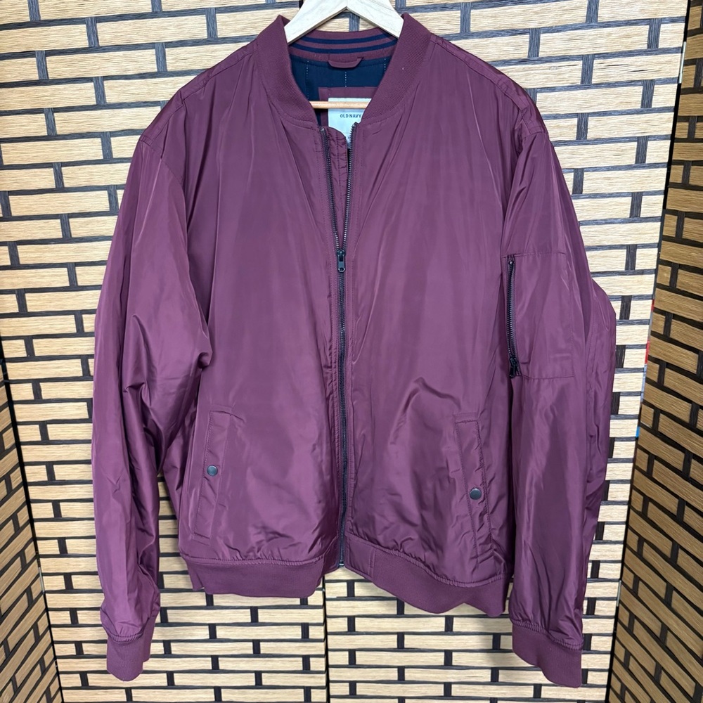 Old Navy Maroon Bomber Style Jacket Size‎ XXL